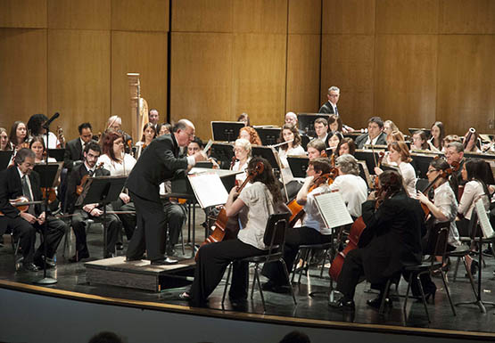 The Buffalo State Philharmonia is composed of students, community musicians and members of the Buffalo Philharmonic Orchestra.