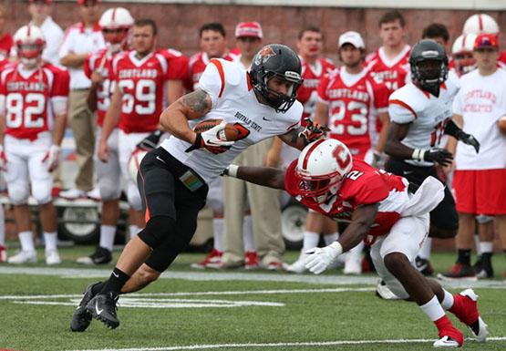 Mike Doherty led the Bengals receivers with five receptions for 104 yards and a touchdown Saturday against Cortland.
