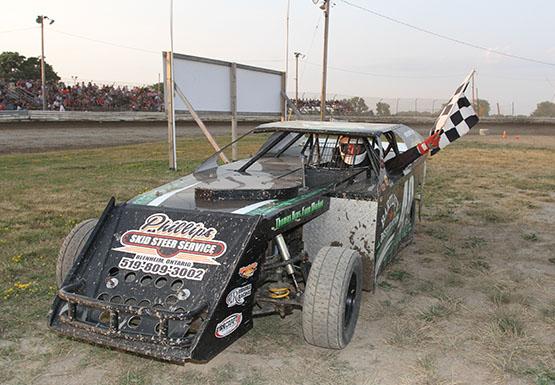 Hockey player Brett Hope finished ninth in the mini-mod division at the South Buxton Raceway in Ontario, Canada this summer.