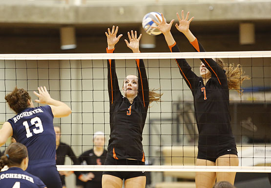 Jennifer Cecchettini (3) had 23 kills last week for the Bengals.