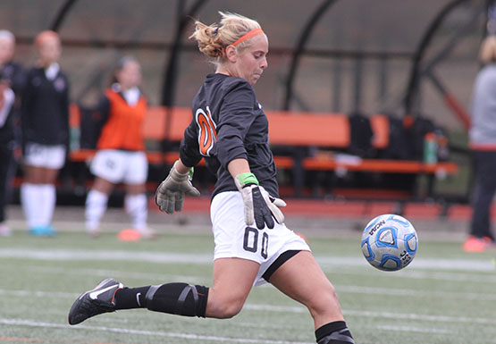 Linda Banfield made three saves for her third shutout of the season.