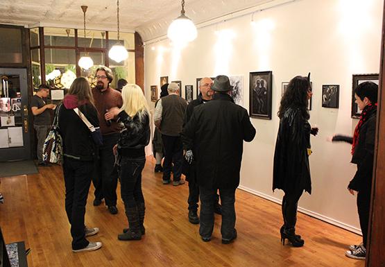 Guests mixed and mingled at 464 Gallery's event Monster 3.0 Friday. 464, owned by Marcus Wise, is on Amherst Street and provides a platform for many a Buffalo State art student to showcase their work.