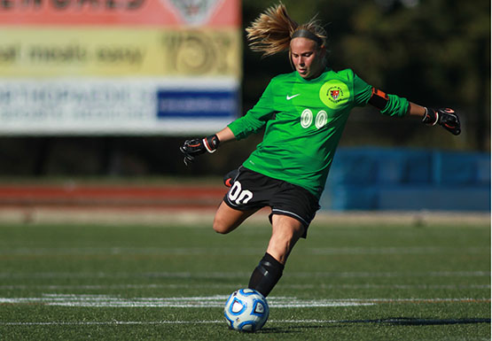 Buffalo State goalkeeper Linda Banfield hasn't allowed a goal in over 250 minutes played.