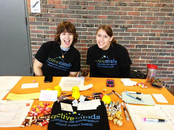 Emily Marshall and Kate Przybysz of Active Minds help keep the mental health conversation going all year round.