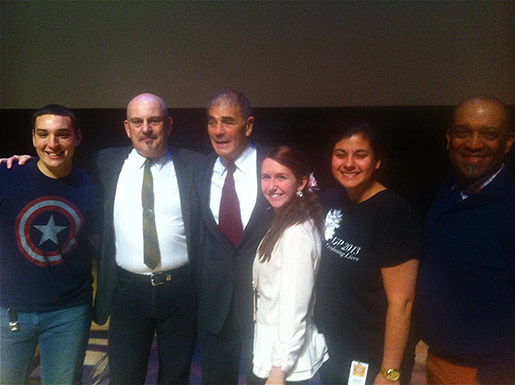 From left to right: Trevor Hall, Shaun McLaughlin, Robert Forster, Emma Siddon, Alison Monaco and Carlos Jones.