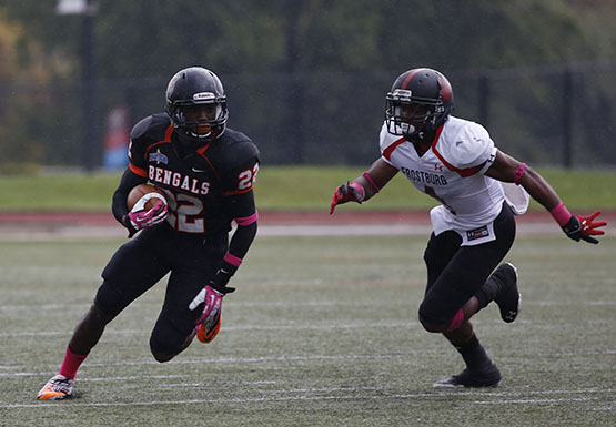 The Buffalo State football team kept its postseason hopes alive with its third-consecutive conference victory on Saturday.