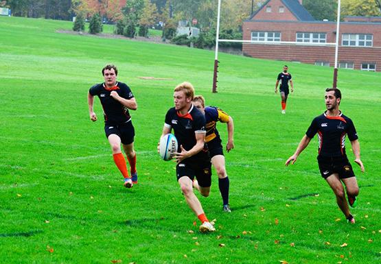 Christian Feickert and the mens rugby team lost to Niagara in the second round of the playoffs on Saturday.