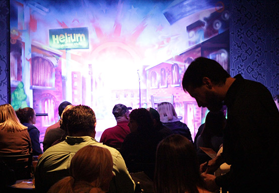 Helium Comedy Club, on Mississippi Street in downtown Buffalo, has become the cornerstone of the Cobblestone district and the main focus of the local comedy scene.