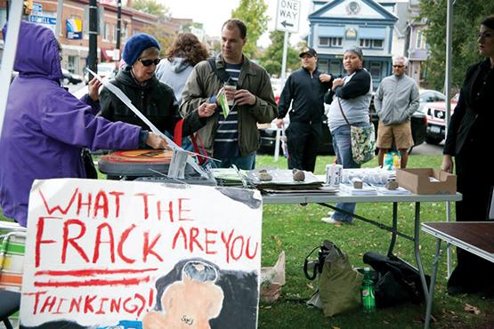 The Global Frackdown: Zombie Rally is held yearly in cities across the world and includes education and awareness events regarding fracking. 