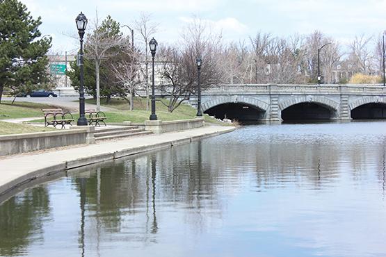 Hoyt Lake, on the Elmwood Avenue end of Delaware Park, offers an escape from city        life in the middle of the city.