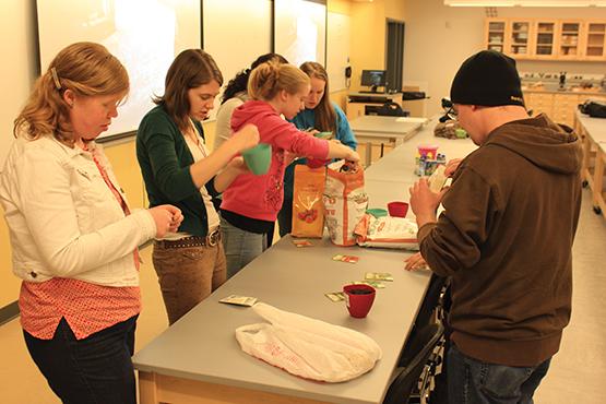 Geology Club created feeders during an Earth Day gathering Tuesday.