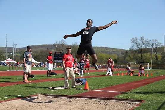 Rich Pete swept the long jump and the triple jump for the Bengals.