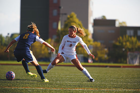 Pictured: Freshman midfielder Gina Taggart.