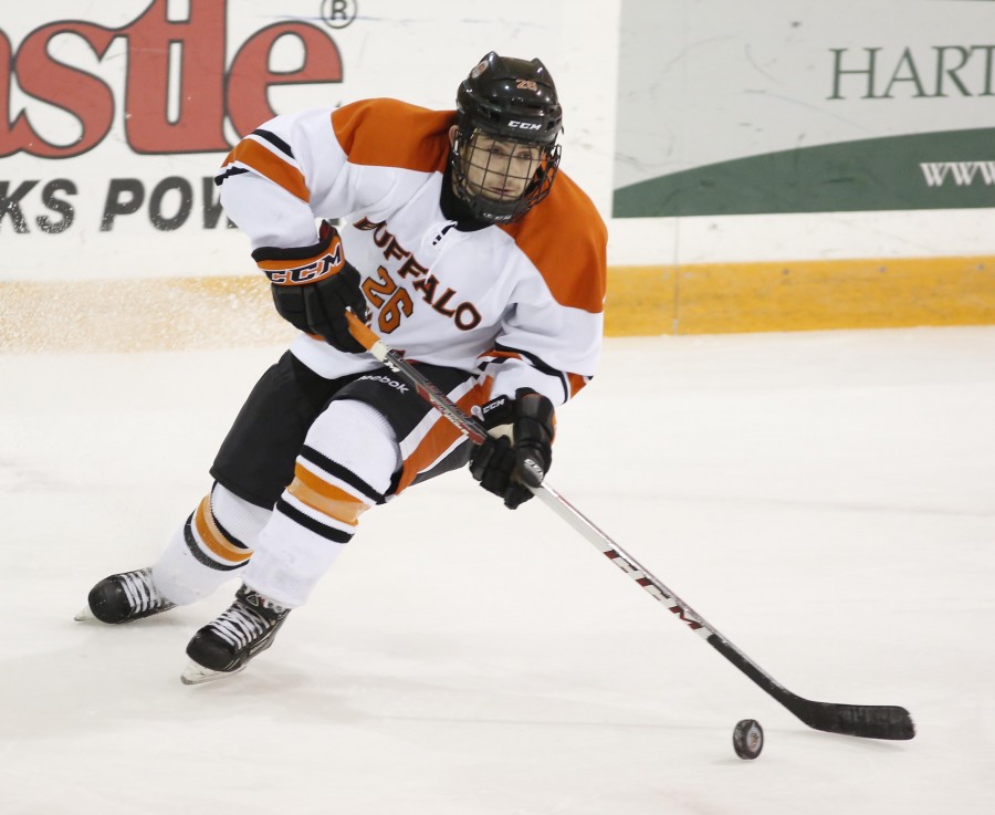 Sophomore forward Jake Rosen scored Buffalo States lone goal against Plattsburgh.