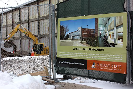 Construction on Caudell Hall expected to be completed in summer 2016 with renovated culinary labs.