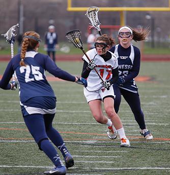 Meghan Farrel of the Bengals charges as the Bengals draw