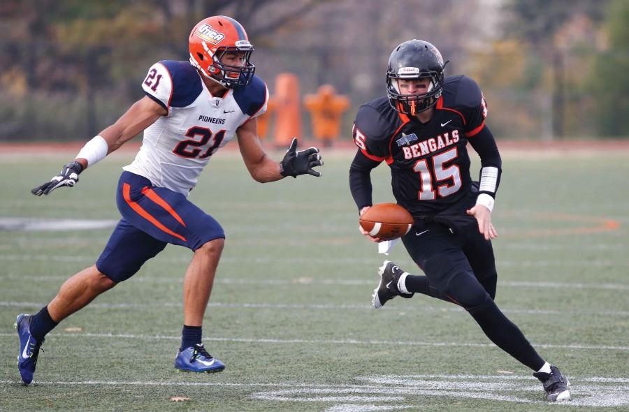 Senior quarterback Dan Serignese connected with sophomore receiver Had Bryant on an 11-yard game-winning touchdown pass. 