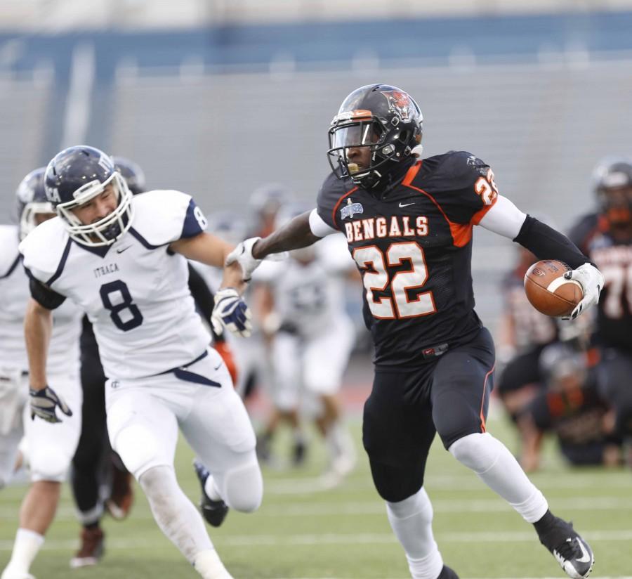 Sophomore running back Dale Stewart led the Bengals to a 35-28 I-90 Bowl victory on Saturday, rushing 28 times for 155 yards and two touchdowns.  