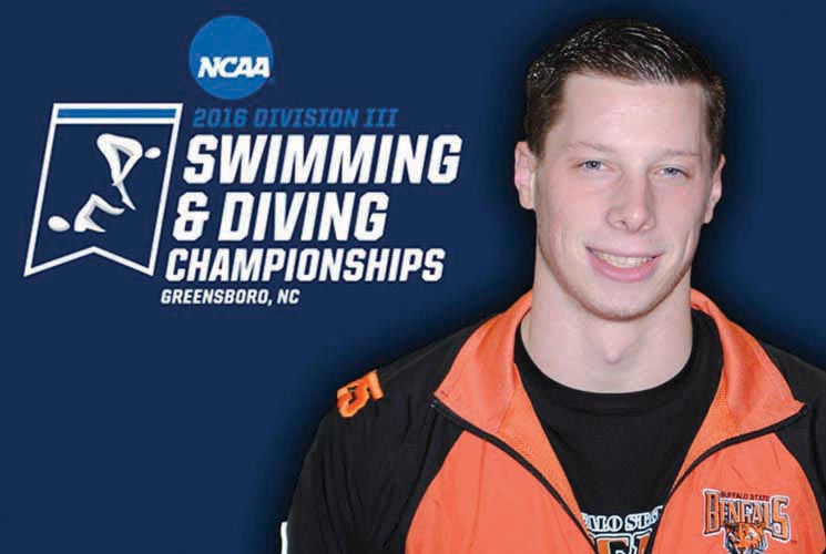 Connor Mergler could become the first Buffalo
State All-American swimmer in forty years.