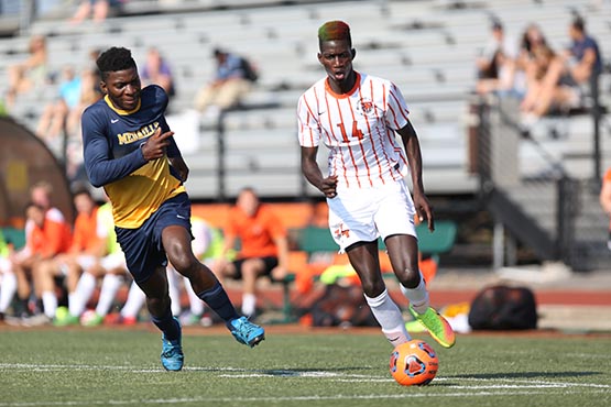 Sophomore forward Bass Sarr scored a goal in Fridays 4-1 win against Baldwin Wallace. He finished his 2015 campaign as the Bengals second leading scorer (7 goals).