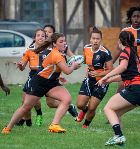 Emily Sneck and the women’s rugby club beat Oswego, 50-0, to push their record to 7-0.