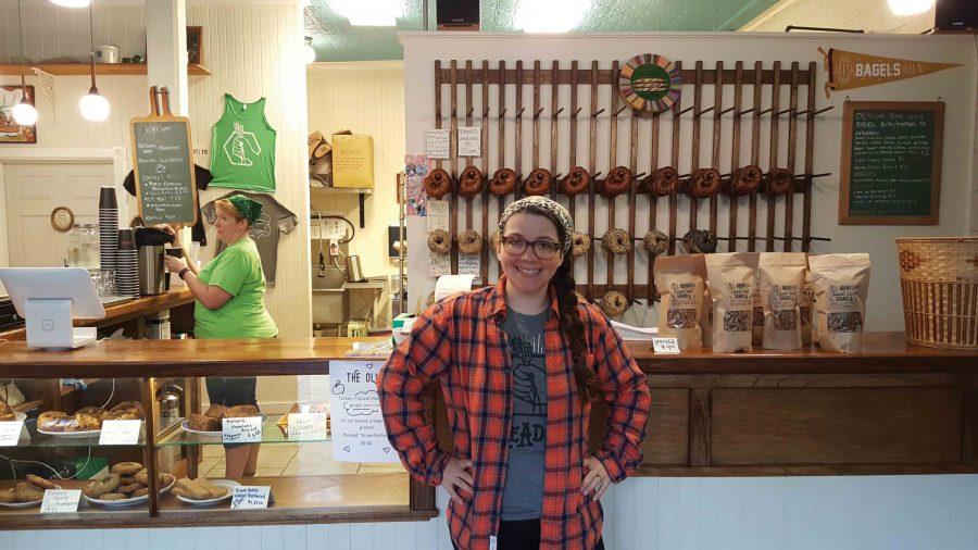 Valerie-Rettburg Smith (pictured above), 29, has been co-owner of the Breadhive bakery since April of 2015.