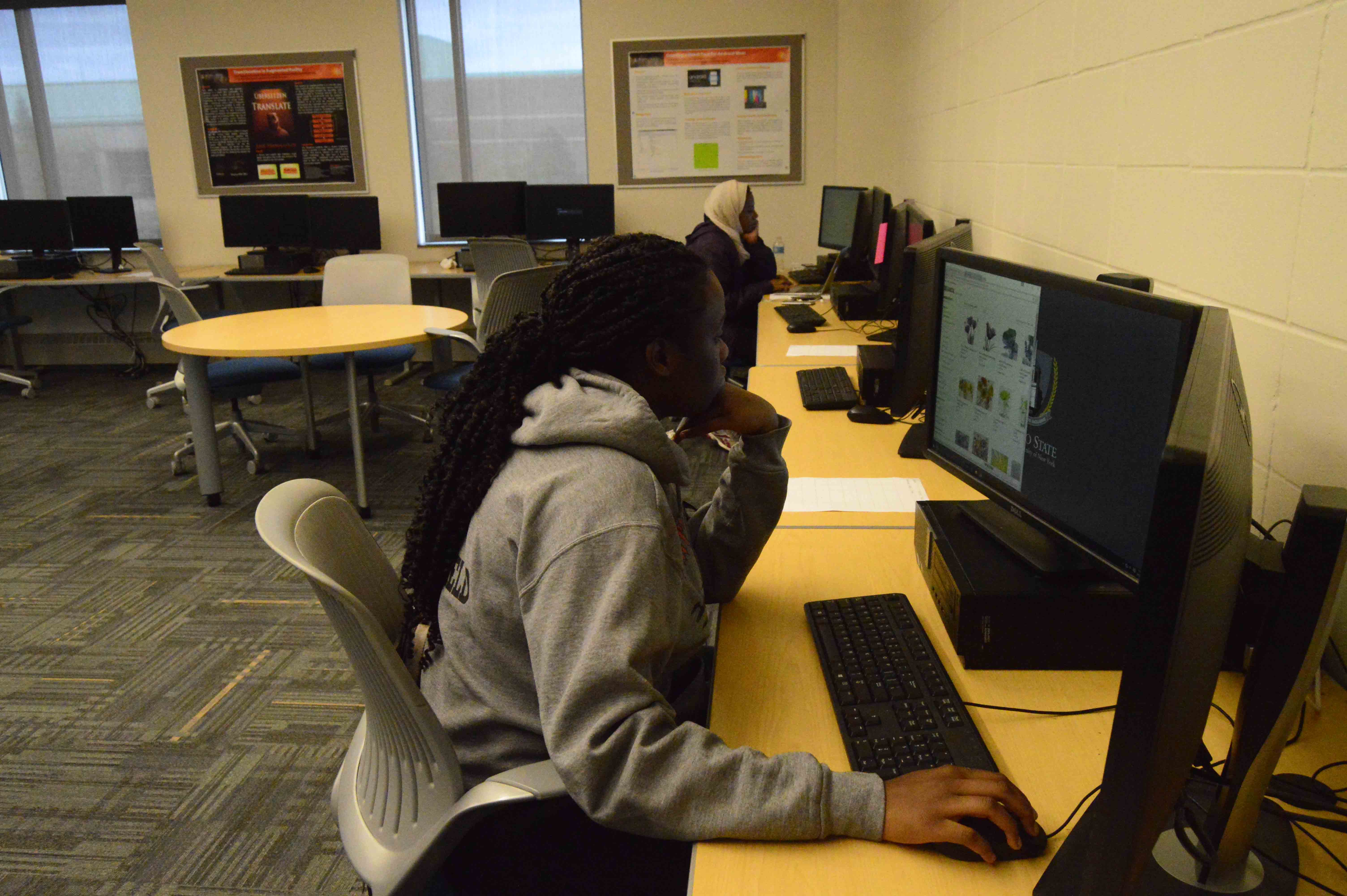 Students study in the Technology Building, where many Computer Information Systems classes are held. The program has introduced a class that will bring students into local high schools to educate on computer science.