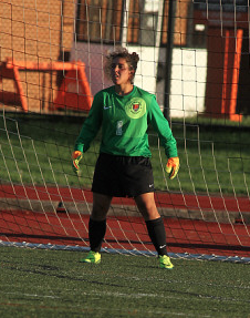 Freshman goalkeeper Taylor is one of three Carillos on the Buffalo State women's soccer team: her twin, Amber, and older sister, Alexis, both play defense.