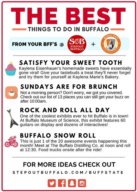 Satisfy your sweet tooth, snow your roll with Step Out Buffalo