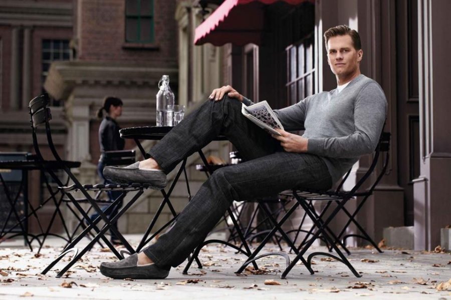 Five-time Super Bowl champion Tom Brady mean muggin in a pair of Uggs. 