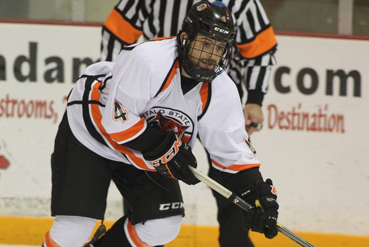 Since 2013, forward Jake Rosen has 23 goals and 37 career assists for Buffalo State. 