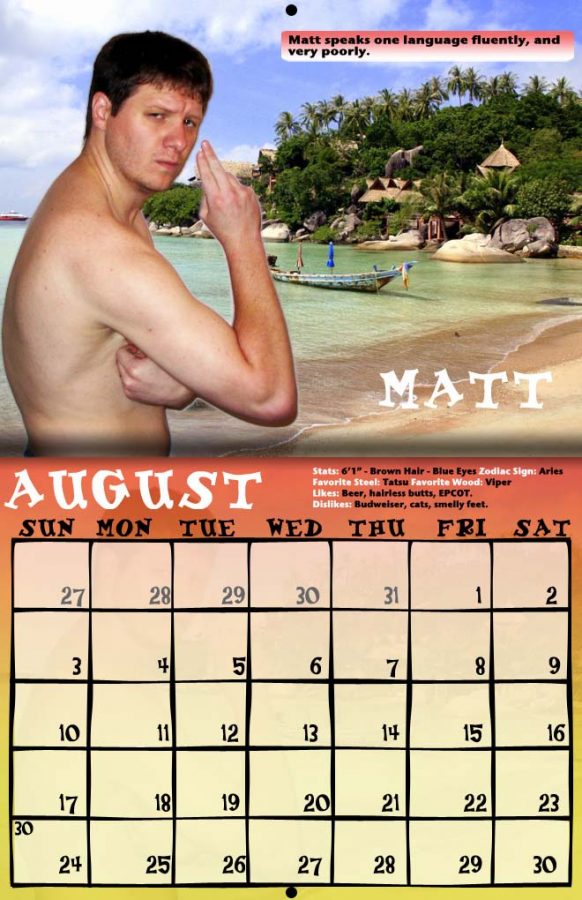 President Conway-Turner commissions the 2018 Men of Buff State swimsuit calendar