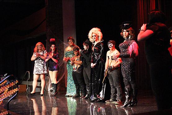 Performers in Pride Alliance's Drag Fashion Show in 2014. 