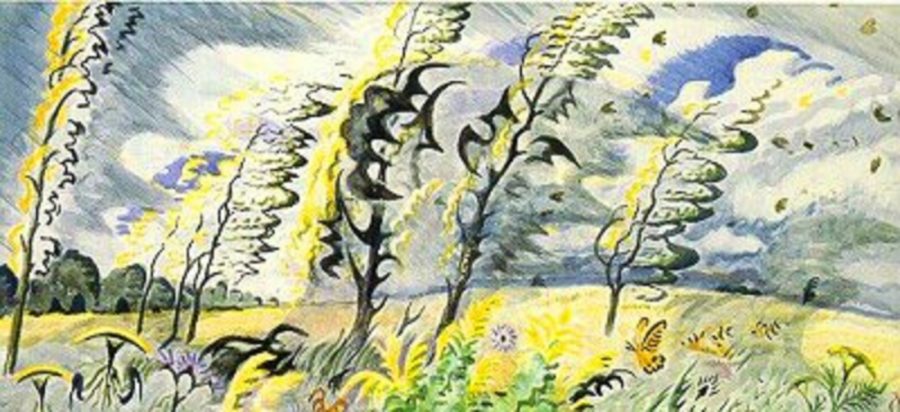 September Wind and Rain, by Charles Burchfield, 1949