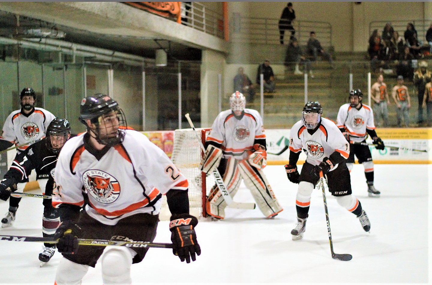 Hugo Petit and Zach Nieminen each had a goal as the Men's Hockey team lost to Geneseo 5-2 in the SUNYAC semifinals Saturday night.