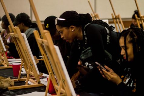 Students got artsy in the Campbell Student Union at USGs Paint Your Mane.