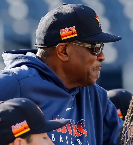 Dusty Baker as the manager of the Houston Astros before a spring training game in 2020.
