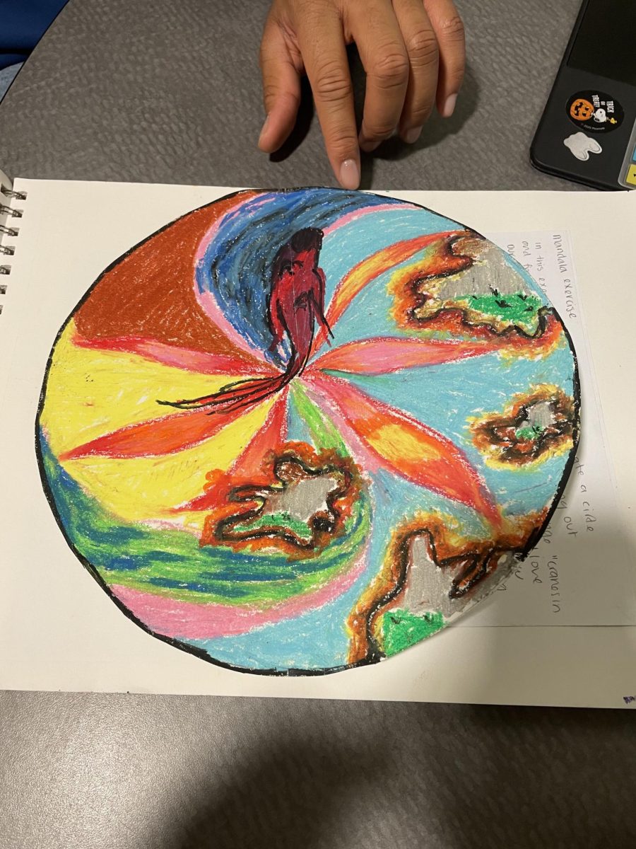 Mandala artwork by student Alfred Ricketts.