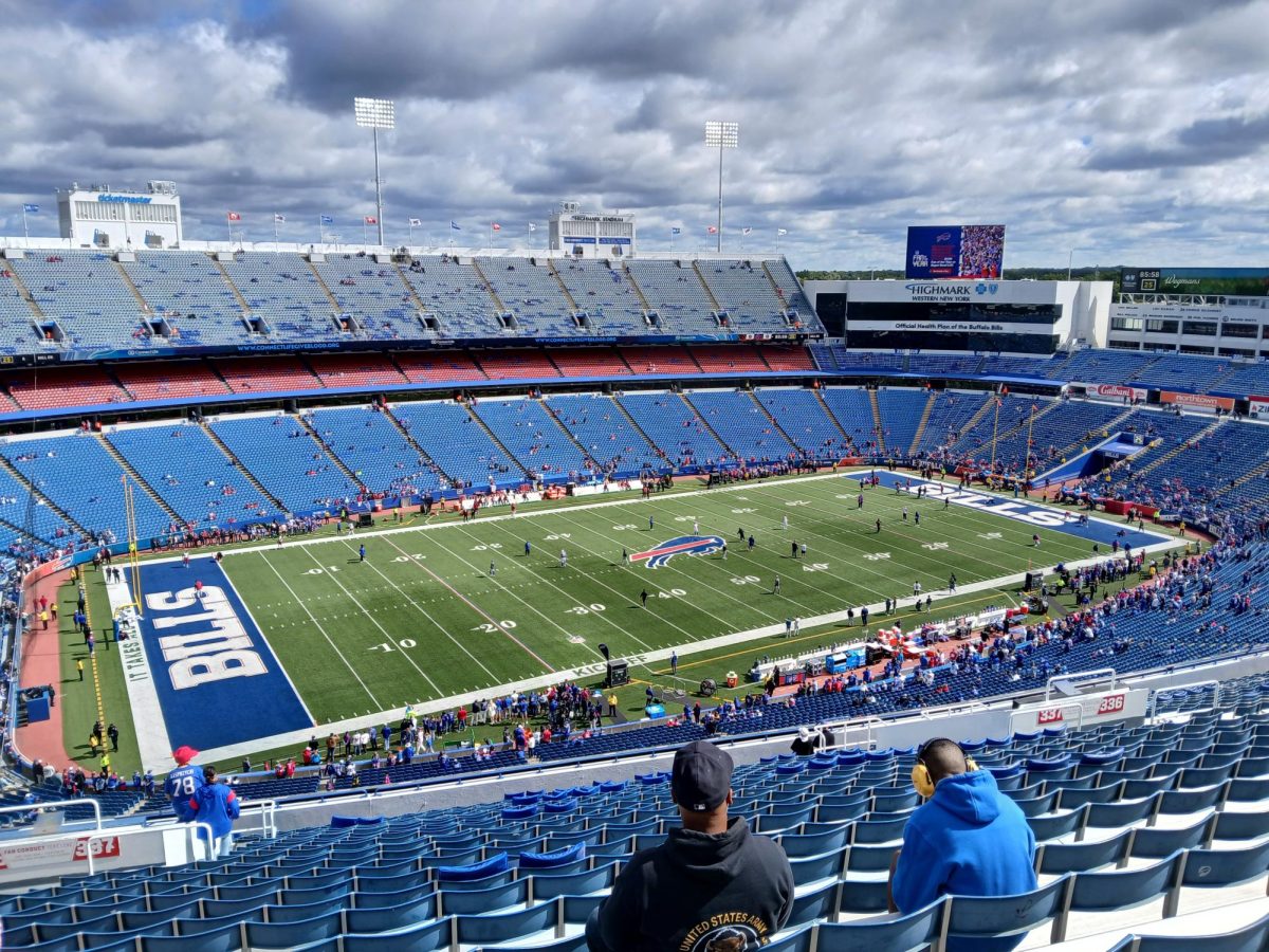 Fan photo of Bills Stadium from high up (Section 337).