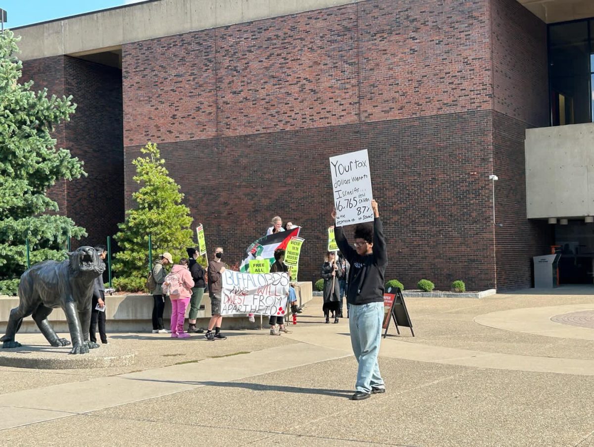 Demonstration held on campus as calls for divestment in SUNY gains momentum