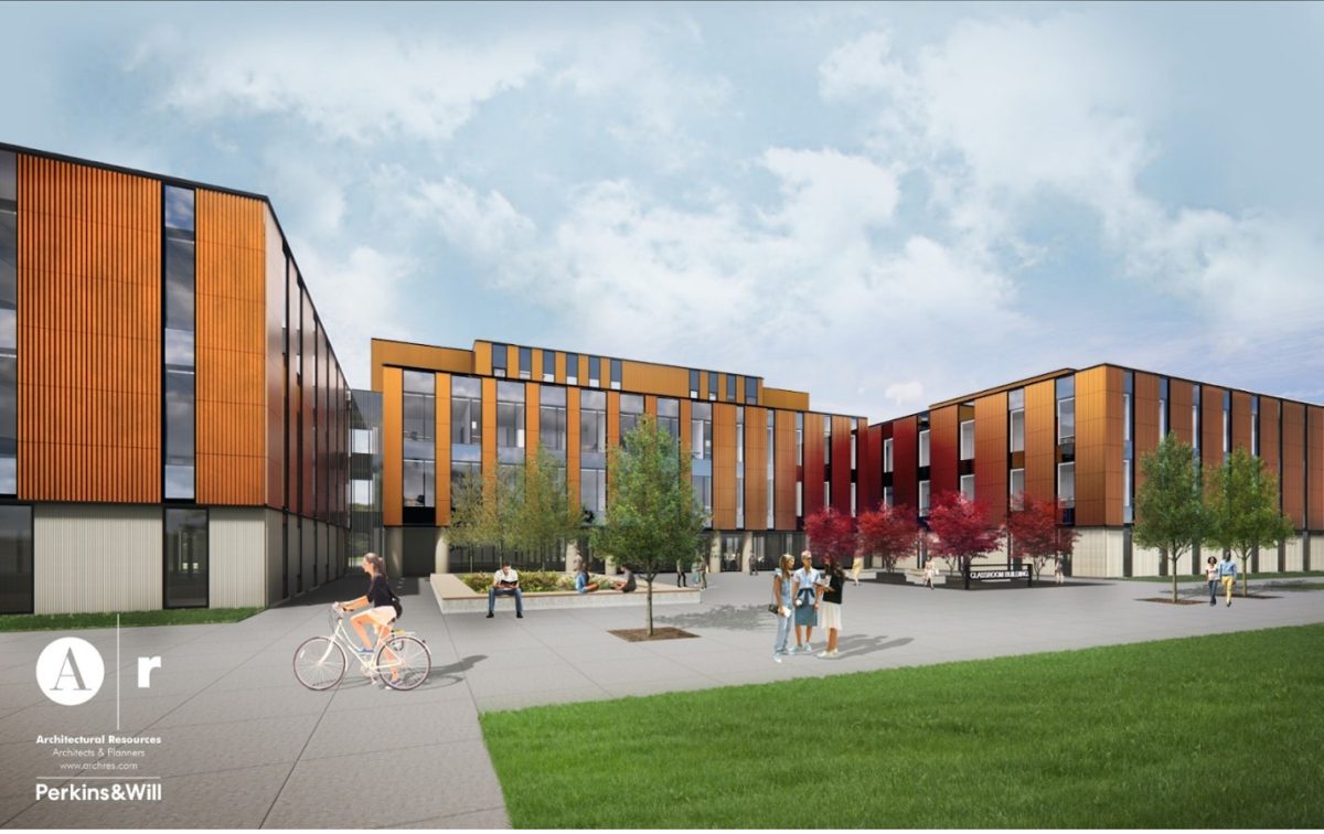 Renderings of Buffalo State University's Classroom Building when finished in 2027.