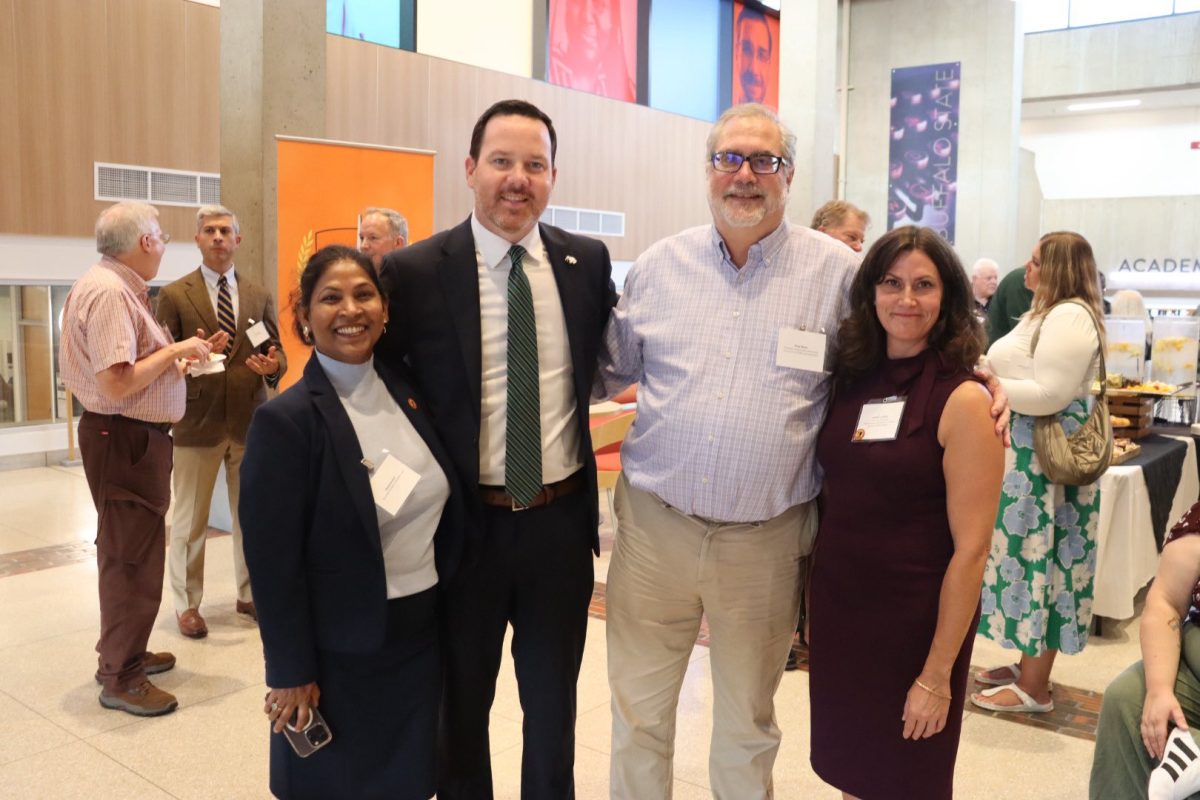 Mayor Christopher P. Scanlon with Buffalo State faculty. 
Courtesy: MPA Department 