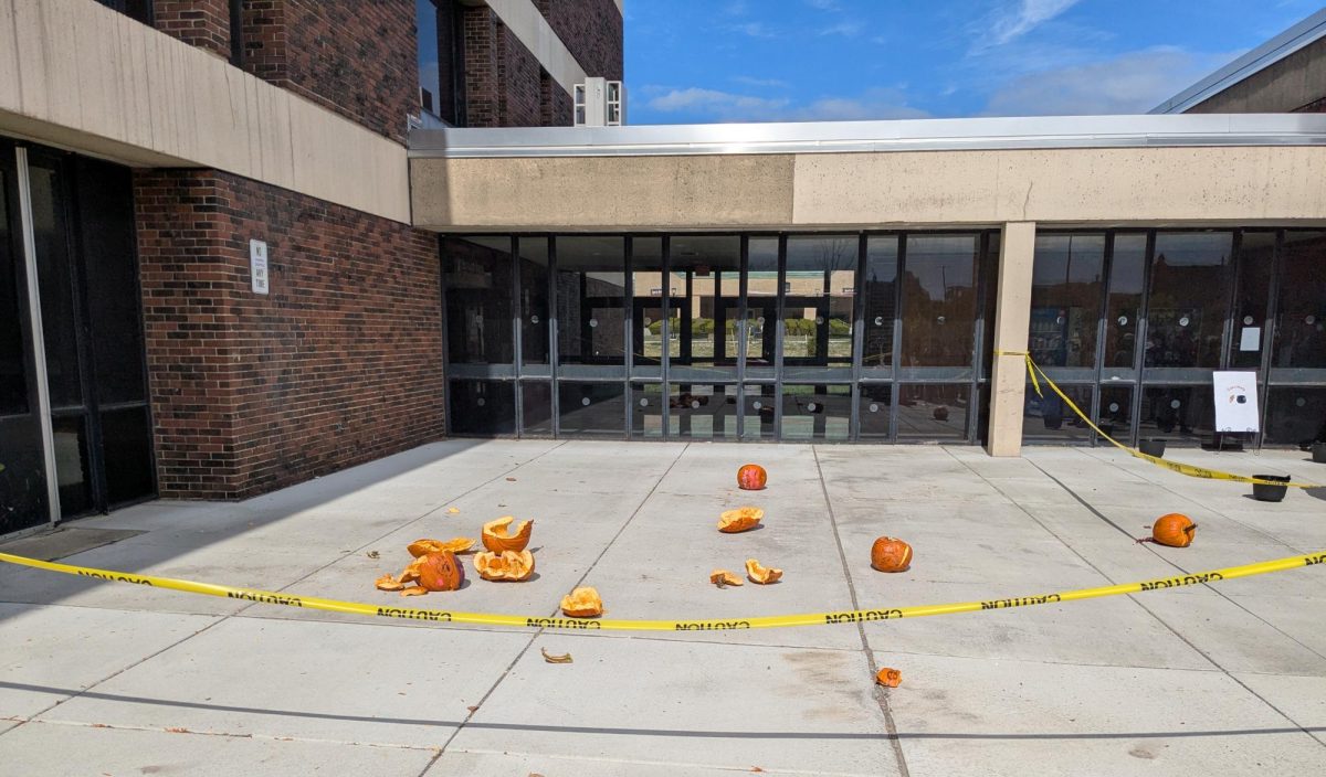The aftermath of the annual Pumpkin Drop