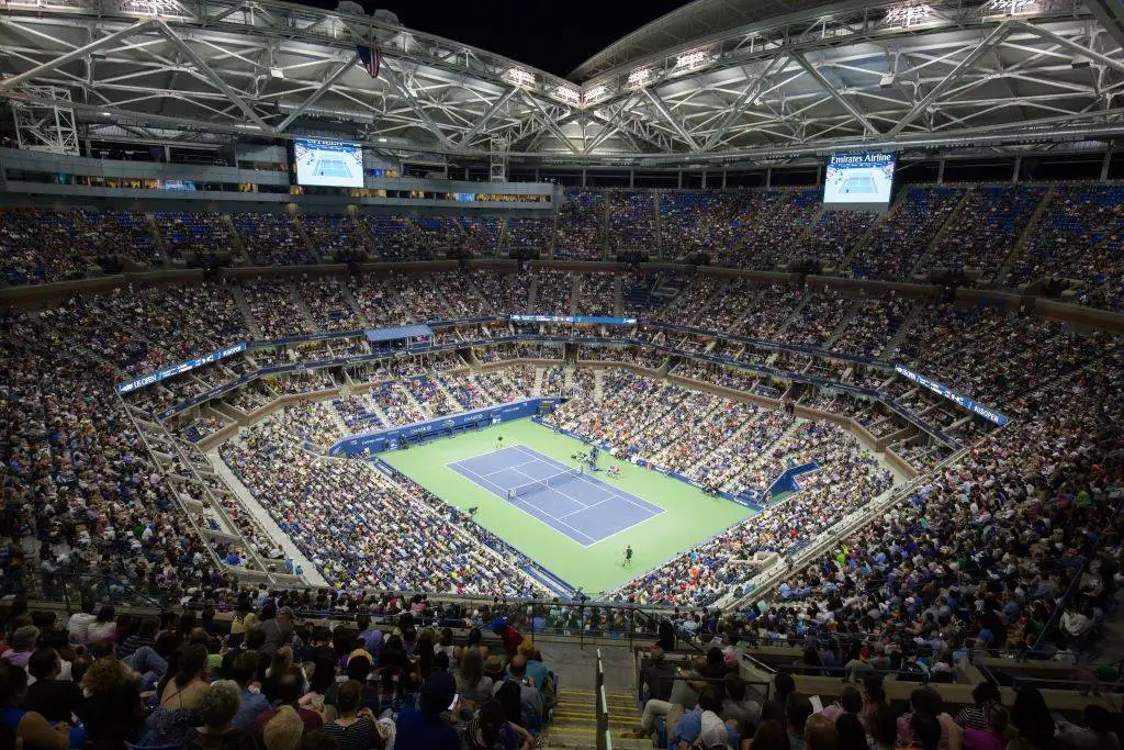 Main court at Arthur Ashe Stadium