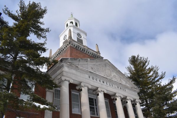 The front of Rockwell Hall, acting as the face of the university.